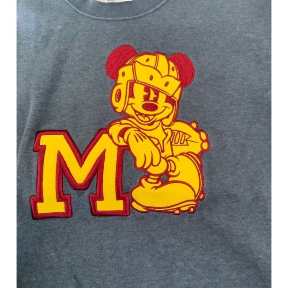 Disney store football Mickey Mouse heavy Sweatshirt size large